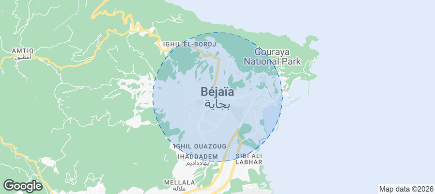 Béjaïa Airbnb map